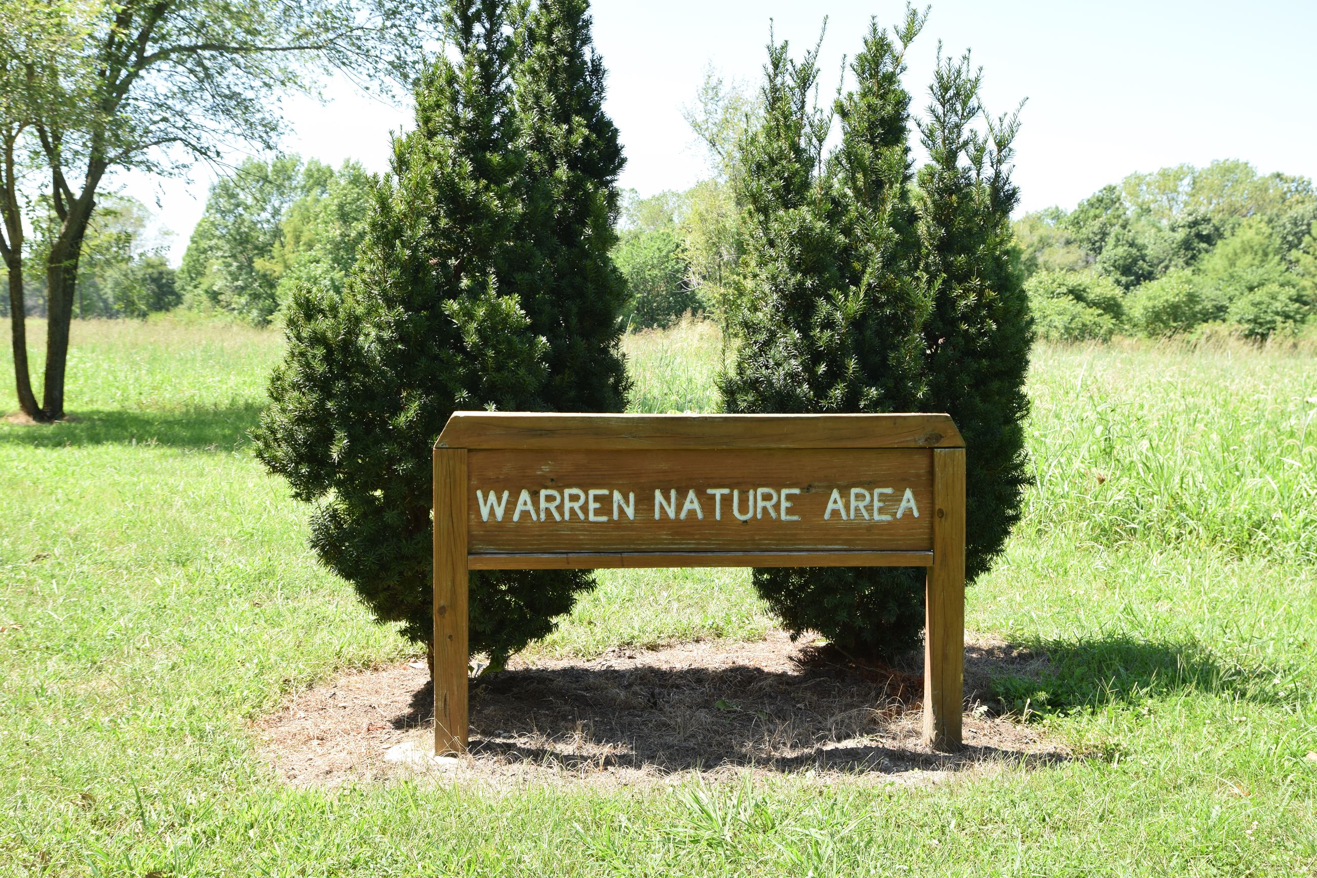 Warren Nature Area sign